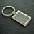 Polished Rectangle Keyring with plate for Engraving or Doming