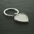 Polished Heart Keyring with plate for Engraving or Doming