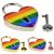 Rainbow Design Love Lock Padlock in Choice of Styles