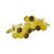 Raw Brushed Brass Honeycomb Design Cufflinks
