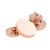 Rose Gold Plated Round Chain Style Cufflinks (20mm engravable)