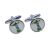Rio's Christ the Redeemer with Brazilian Flag Iconic Design Cufflinks