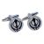Khanda Emblem of Sikhism Round Cufflinks
