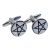 Pentagram Design Round Cufflinks