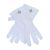One Size Mens White Cotton Gloves with Scottish Rite Green Masonic Design (With G)