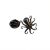 Gunmetal Finish Octopus Design Lapel Pin Badge