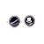 Top Hat & Moustache Design Black Round Bordered Wedding Cufflinks