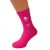 Top Hat & Moustache Mens Hot Pink Wedding Socks