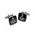 Masonic Black & Silver Cufflinks with G