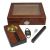 Burl Glass Top Humidor With Starter Set Boxed (1)