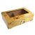 Burl Maple Window Humidor 50 Size Outside Dial Hygrometer  & Humidifier Pad (1)