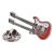 Red Double Headed Guitar Metal Enamel Lapel Pin Badge