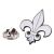 Fleur de Lis Metal Enamel Lapel Pin Badge