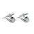 Smoking Pipe Cufflinks with crystal inlay