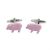 Pink Pigs Farm Animal Cufflinks