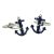Blue Anchor & Chain Cufflinks