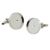 Rhodium Plated Cufflinks with 18MM Recess (TO FIT DECIMAL 5P PIECE)