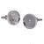 Unboxed Round Frame Cufflinks 19mm Bezel Cabochon Recess Rhodium Plate
