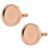 Rose Gold Cufflinks with 19.5MM Recess For 6Pence