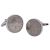 Genuine Polished Silver Lucky Sixpence in Rhodium Plated Cufflinks