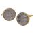 Genuine Polished Silver Lucky Sixpence in Gold Plated Cufflinks