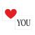 Pair of Love Heart & You Shoe Stickers (NB11)