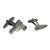 Gun Pistol & Bullet, Shooting mixed pair of cufflinks