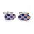 Pink & Blue Classic Oval Cufflinks