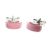 Pink Rounded Acrylic Classic Cufflinks