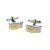 2 Tone Brushed Interlocked Cufflinks