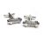 Chrome Cylinder Classic Cufflinks