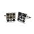 Black & White Crystals Classic Cufflinks (disc)