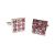Pink Crystals Square Classic Cufflinks
