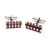 4 Red Transparent Stripes Classic Cufflinks