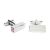 Pink Crystal Ends Classic Cufflinks