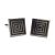Black Squares Pattern Classic Cufflinks