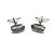 Black & White Glass Classic Cufflinks