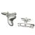 Christening Baby Feet & Safety Pin mixed pair of cufflinks