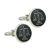 Black Round Scales of Justice Lawyer Masonic Barristers Cufflinks