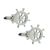 Ships Steering Wheel Cufflinks, Ship Sailing Nautical Boat Sea