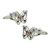 Butterfly Crystal Decorated Butterfies Cufflinks