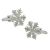 Silver Coloured Snowflake Christmas Cufflinks