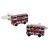 Union Jack Flag London Red Bus Cufflinks