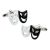 Black & White Theatre Opera Masks Music Drama Cufflinks