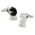 Black & White Chess Knights Cufflinks