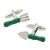 Green Handled Fork & Trowel Gardeners Cufflinks