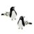 Penguin with Silver Eyes Cufflinks