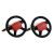Black & Red Sports Car Steering Wheel Cufflinks