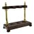 Metal Pillar 3 Position  Dark Camwood Pipe Rack  (1)