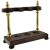 Metal Pillar 3 Position  Dark Camwood Pipe Rack  (1)